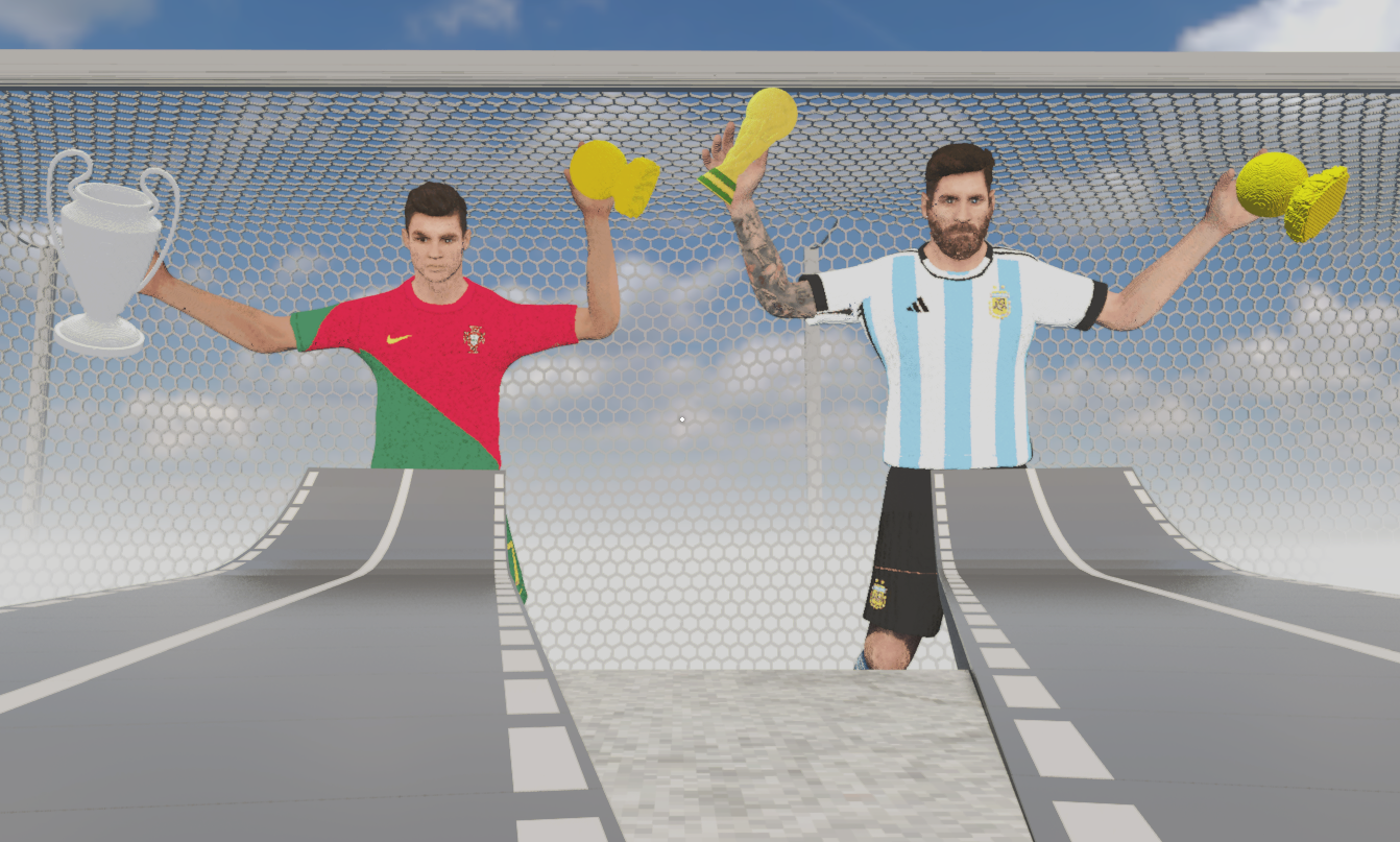 Voiture Vs Ronaldo & Messi