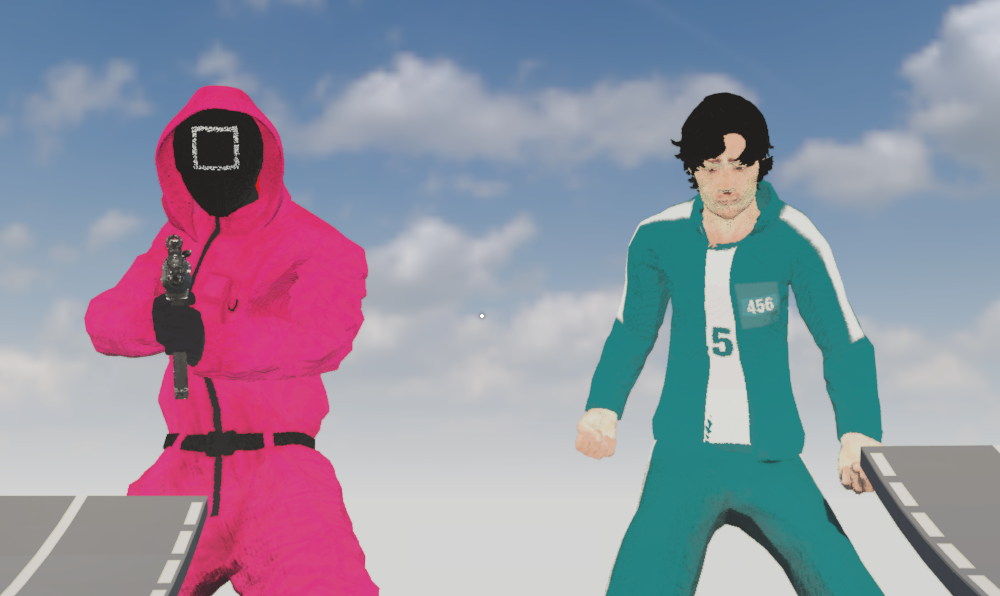 Voitures vs Garde Squid Game